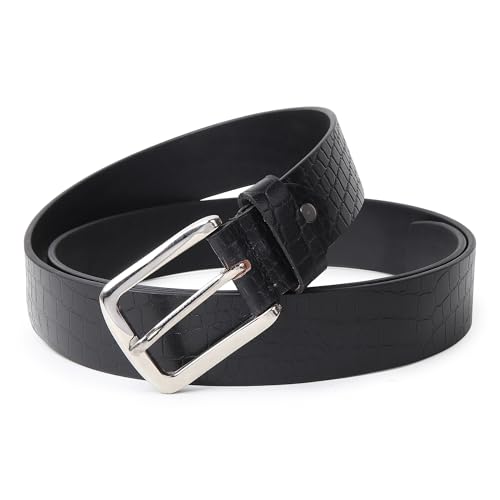 Image of Casual Genuine Leather Belt for Men's /Boys ideal for Jeans. Color - Brown /Tan ||CSBL-CROCO-BR||