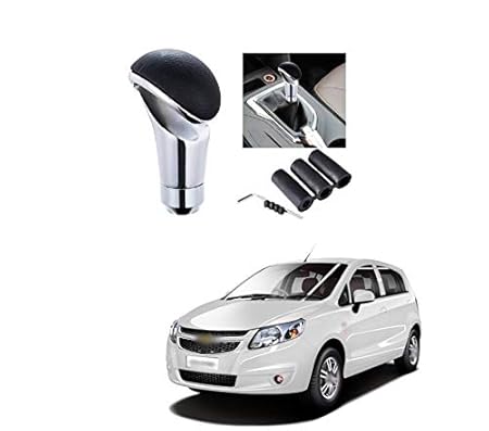 PRIKNIK Black Car Gear Shifter Lever Manual Modified Shifter Knob Handle Shift Lever Fit with 8mm 10mm 12mm Adapters Compatible with C-hevrolet S-ail U-V-A