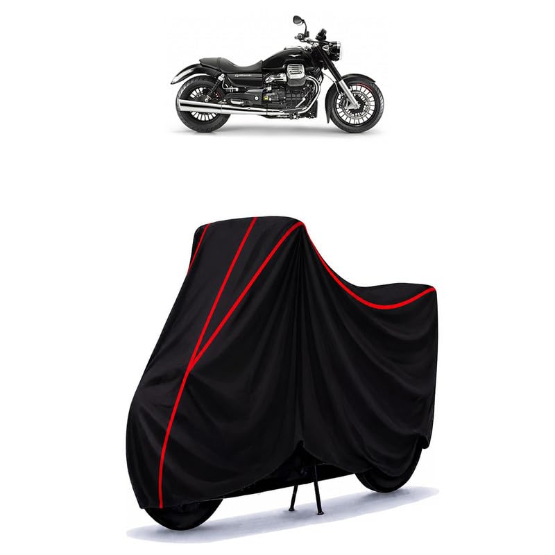 Image of California 1400 Water Resistant Bike Cover for All Motorcycles & Rain | Heavy Duty Taffeta Fabric | UV Protection, Dustproof, Scratchproof | All Weather Two Wheeler Body Cover with Elastic Bottom