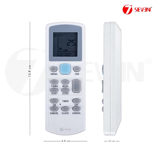 Image of 7SEVEN Compatible with Daikin Ac Remote Original ACSON APGS02 ECGS02 Model 146A Suitable for Split and Window Air Conditioner and Replicate of Genuine Remotes