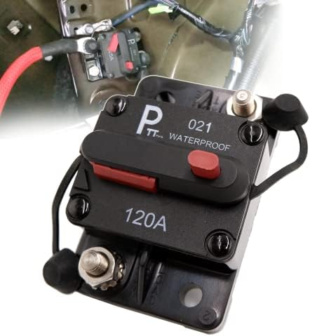 parts PTT / 12V- 48VDC,Surface-Mount & Waterproof Circuit Breakers with Manual Reset for Auto Boat Marine (120A)