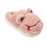 Pantuflas peludas para mujer, de espuma viscoelástica, cálidas, cómodas, antideslizantes, cálidas, para invierno, acogedoras, esponjosas, para dormitorio, interiores y exteriores, Pink, 37 EU