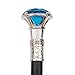 Blue Diamond Type White Walking Stick Fashion Decorative Walking Cane Gentleman Elegant Cosplay Cane Knob Crosier 93cm