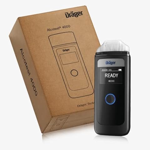 Dräger Alcotest 4000 Digital Breathalyzer NHTSA-Approved | Police Grade Breath Alcohol Tester | Replaceable Batteries for Personal, Professional Use, Ready in 3 sec. Cover