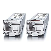 10Gtek a Pair of 10G SFP+ Bidi Transceiver, 10GBase-BIDI 1270nm/1330nm SMF, bis zu 40 km, Kompatibel für Cisco SFP-10G-BXD-I/SFP-10G-BXU-I, Ubiquiti UniFi, Mikrotik, Netgear, Open Switch – Ansicht 3