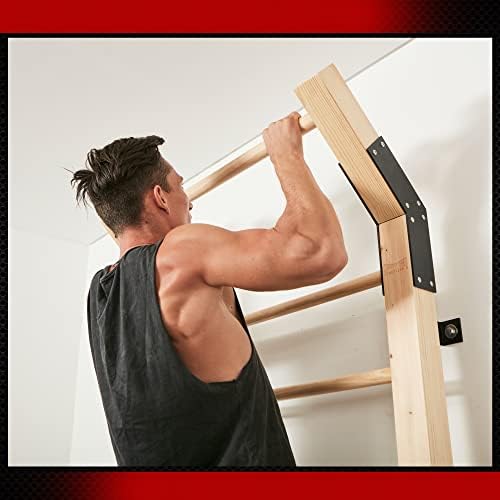 Swedish Ladder Wood Stall Bar – Physical Therapy & Gymnastics Ladder w/ 11 Strategic Rods - Ideal for Back Pain Scoliosis Exercise Equipment & Range of Motion 8 Swedish Ladder Wood Stall Bar – Physical Therapy & Gymnastics Ladder w/ 11 Strategic Rods - Ideal for Back Pain Scoliosis Exercise Equipment & Range of Motion