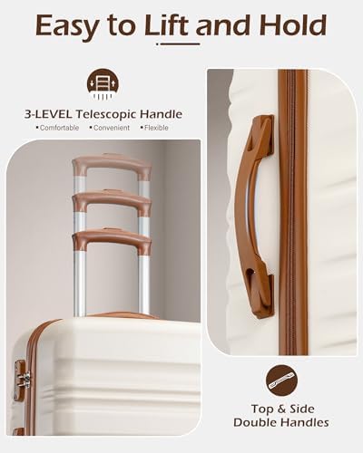 LONG VACATION Luggage Sets, 6 Piece, Hardshell Suitcase with Spinner Wheels - 4