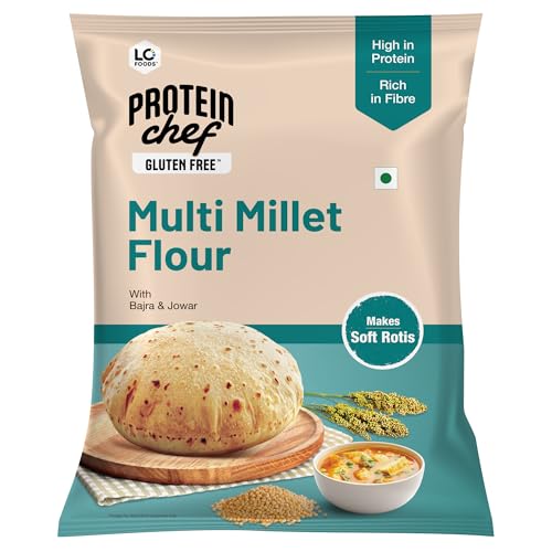 Image of Lo Foods Gluten Free Multigrain Atta 5 Kg, Multi Millet Flour, High Fibre, High Protein, Gluten Free Atta