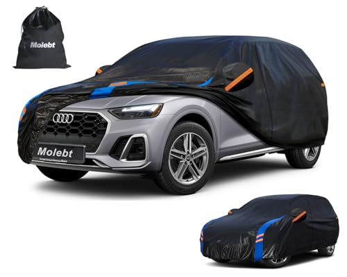 Image of Custom Fit SUV Car Cover for Audi Q5 SQ5 (2009-2026), Upgraded Waterproof All Weather Outdoor Auto Cover with Driver Door Zipper & Mirror Pockets, UV /Snow /Dust Protection