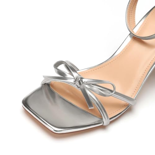 Image of Womens Sandals Strappy Kitten Heels for Women Square Open Toe Strappy Heels Comfortable Heels for Party, Wedding and Daily Wearing,