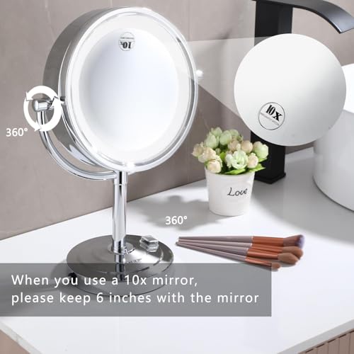 Espejo de Maquillaje LED 8.5 pulgadas con Aumento 10X miniatura 2
