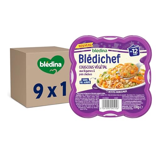 Blédina, Blédichef, Plat Bébé dès 12 Mois – Couscous Végétal