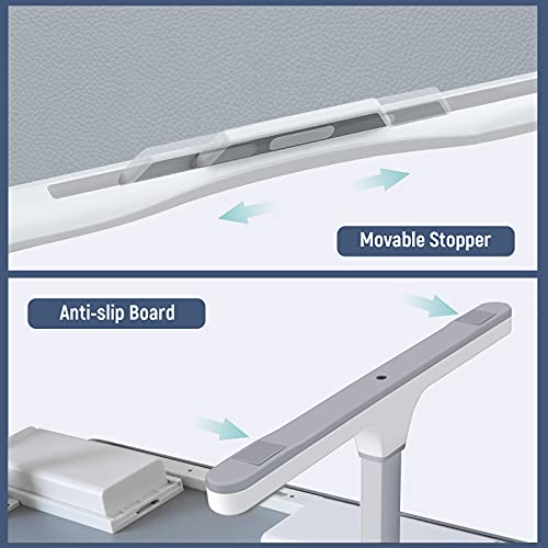 Laptop Bed Tray Desk, Adjustable Pvc Leather Bed Table 2 Drawer, Portable Laptop Lap Desk With Foldable Legs For Bed Sofa Couch Floor, Supplies For Online Working, Study #TOP4