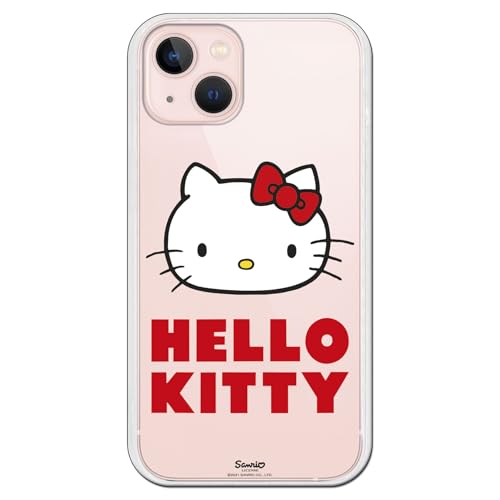 Personalaizer Cover flessibile compatibile con iPhone 15 Logo Hello Kitty