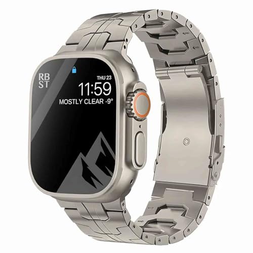 Bracelet Apple Watch titane anti rayure léger pour remplacer le silicone
