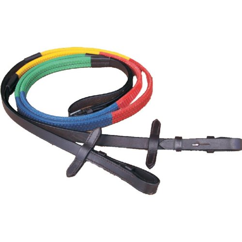 William Hunter Equestrian Rubber Grip Training Reins, Pony, Black #TOP23
