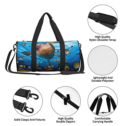 Sac de sport avec compartiment à chaussures étanche noir de taille unique