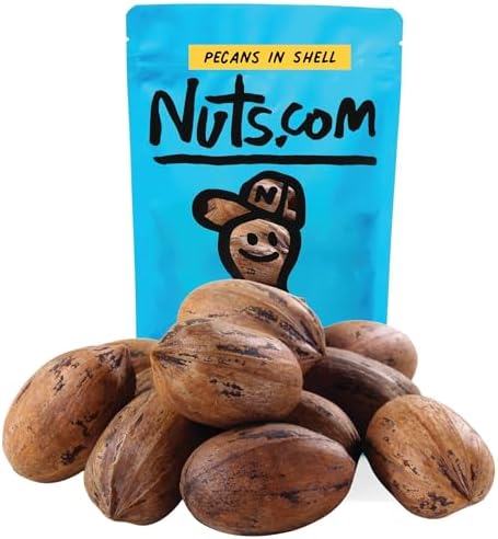 Nuts com Pecans in Shell, 1lb Bag โ Naturally Sweet, Raw, Fresh & Crunchy Nuts in Hard Shell โ High in Fiber, Protein, and Healthy Fats