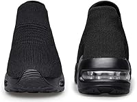 DOUSSPRT Womens Walking Shoes Slip on Sock Air Cushion Sneakers Black — image 2
