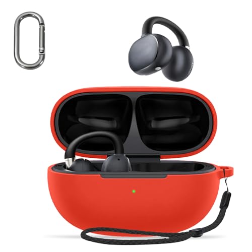 For Earfun Clip 2 �P�[�X �J�o�[ �yHUKWIMO�z �J���r�i�t��+�X�g���b�v�t�� �ϏՌ� �h�� �h�o �����[�d�\ �S�ʕی� �L�Y�h�~ Earfun Clip 2 �Ή� [���b�h]