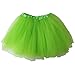 Ballerina Basic Girls Dance Dress-Up Princess Fairy Costume Dance Recital Tutu (Neon Green)