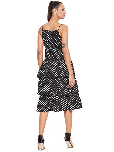 Image of Fashion Fly Girls Polka Dot Printed Strappy Layered Dress