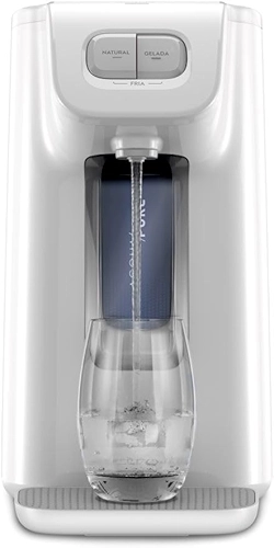 Electrolux Purificador de Água Gelada Fria e Natural Motor Compressor reservatorio de 1,7L total Alerta troca de Filtro refil 6 meses ou 3000l Branco PC01B 220V