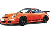Maßstab 1/18 Welly 18015 orange - Sammlermodell Porsche 911 (997) GTR3 RS, 1/18 aus Metall, orange