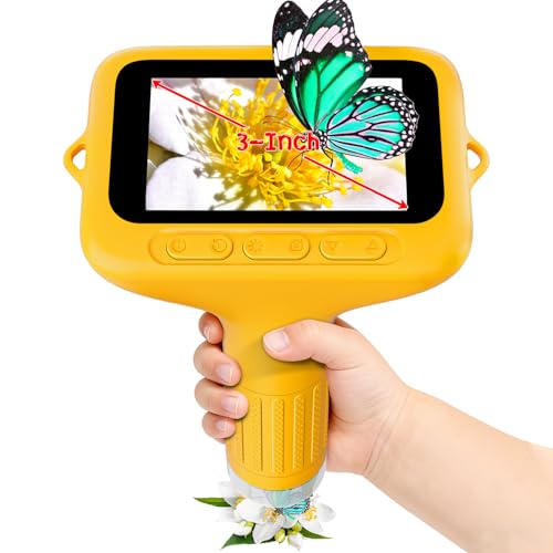 SKYBASIC Digital Microscope for Kids, 3" Screen 1000X Handheld Microscope