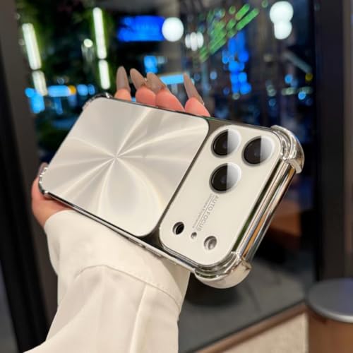 RNOZX For iPhone 16 Pro�p �������b�L���H CD�e�N�X�`�� ���[�U�[�P�[�X �_�Y���I�[�����A�[�}�[ �ϏՌ��J�o�[�iFor iPhone 16 Pro�p/�z���C�g�j