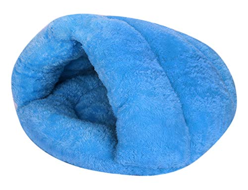 Cat Winter Sleeping Bag for Indoor Cats Thick Soft Fleece Cat Cave Bed Hideaway Covered Hide Hood Burrowing Cuddle Zone Napper Pocket Nest Tent Sack for Small Pets