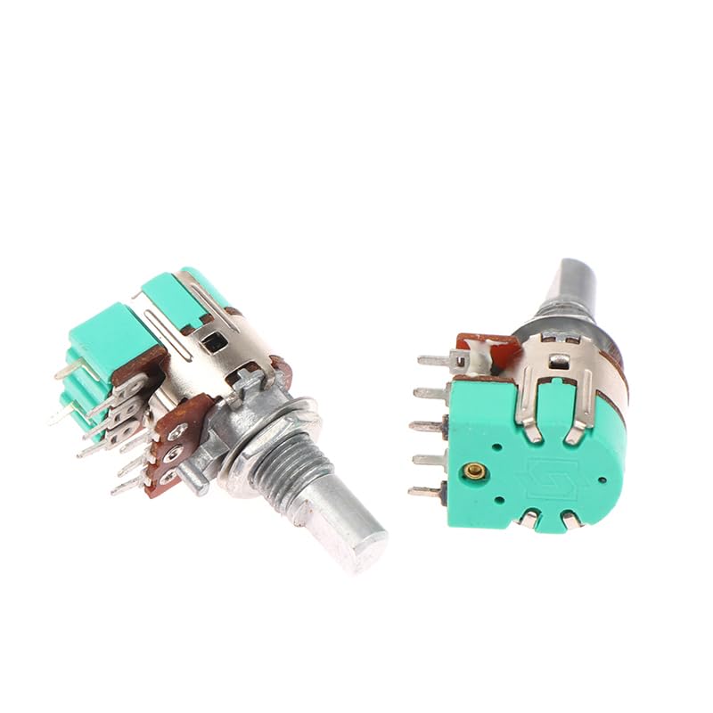 CentIoT - H120 Rotary Encoder - Digital Potentiometer Stereo Dual Channel Volume Control with switch - 8 Pin 15mm Half Shaft handle (2PCS) (A10K)-image-7