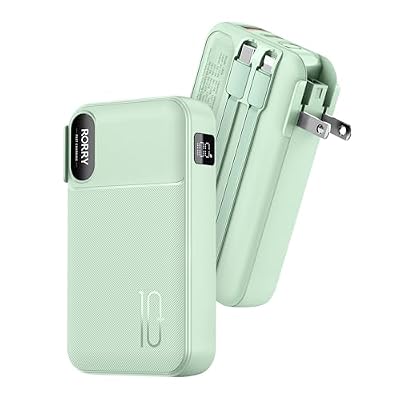 RORRY Portable Charger w/Wall Plug 10000mAh Power Bank 22.5W Battery Pack