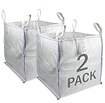 sackmaker FIBC Bulk Bag - One Tonne Builders Bag - Heavy Duty Garden Waste Bag Extra Large - Premium Grade Dumpy Bag with 4 Lifting Handles and Safety Certificate