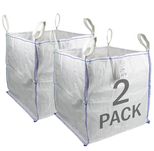 sackmaker FIBC Bulk Bag - One Tonne Builders Bag - Heavy Duty Garden Waste Bag Extra Large - Premium Grade Dumpy Bag with 4 Lifting Handles and Safety Certificate 1 sackmaker FIBC Bulk Bag - One Tonne Builders Bag - Heavy Duty Garden Waste Bag Extra Large - Premium Grade Dumpy Bag with 4 Lifting Handles and Safety Certificate