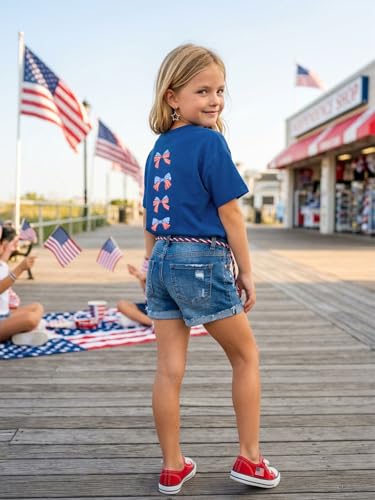 Image of AMWIPE Boys Girls USA Shirt Kids 250 Anniversary USA Shirts American Flag Tshirt 4th of July Outfits Cute Patriotic Top 6-14y