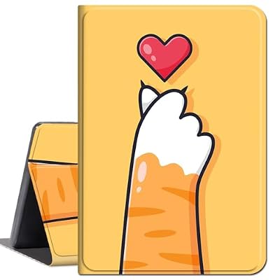 Case for Samsung Galaxy Tab S8 (2022) / Galaxy Tab S7 (2020),Slim Lightweight Smart Shell Stand Cover with Auto Wake/Sleep Case for Galaxy Tab S8/S7 11 inch,Cat's Paw Love Heart