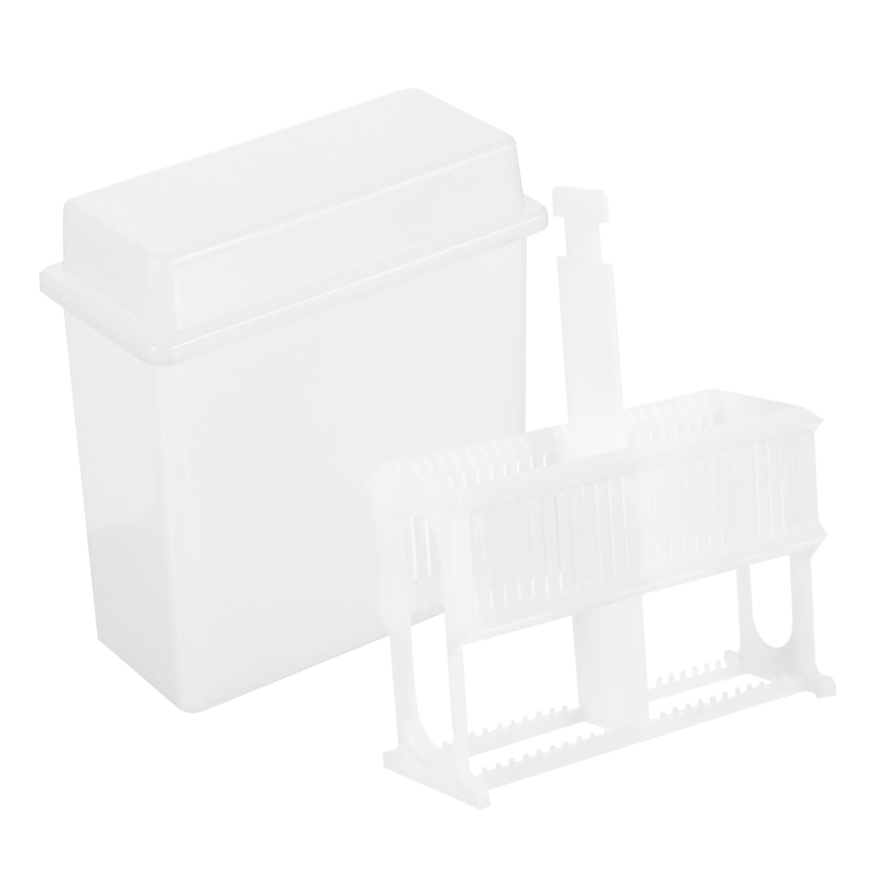 Unomor Microscope Slides Staining Jar Stand Dyeing Vat Set Rack Lab Slide Staining Holder