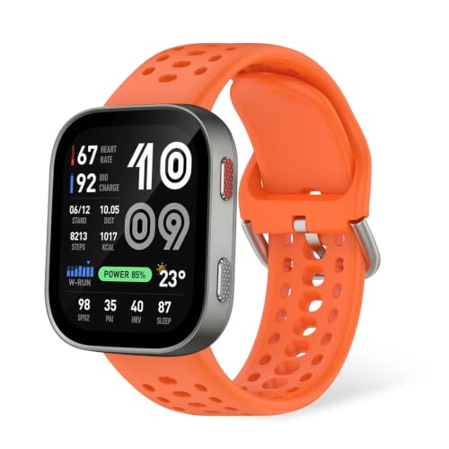 [YANMONGI] For Amazfit Bip Max �p �o���h �V���R���� �����x���g �ʋC �_�炩�� �h�� �y�� �ϏՌ� �h�� �j�����p Amazfit Bip Max �Ή��i�I�����W�j