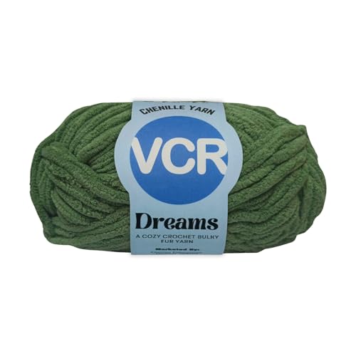 Image of VCR Sage Green, 100 Grams Hank, 60 Meters Length, Premium Polyester Ball for Crochet and Knitting, Pack of 1 Yarn, Soft and Bulky Fur Suitable for DIY