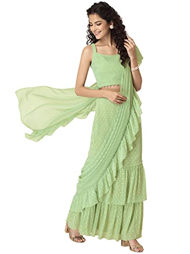 Image of Indya Women's Polyester Maxi Skirt