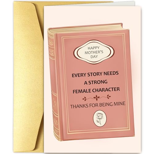 Goroar Mother’s Day Card for Book Lover, Literary Mother’s Day Card for Her, Classic Book Cards for Mom