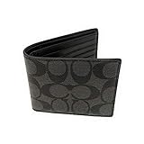 Coach Mens Double Bill Signature Wallet Black 9812