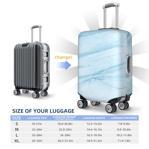 Travel Luggage Cover Protector - Blue Marble Washable Suitcase Covers For 18-32 Inch Luggage2