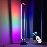 GDFGTH Moderna LED Lámpara de Pie RGB Regulable LED Esquina Lámpara de Pie con Control Remoto Regulable Lámpara de Lectura de pie Nórdica Minimalista Que Cambia de Color,Blanco
