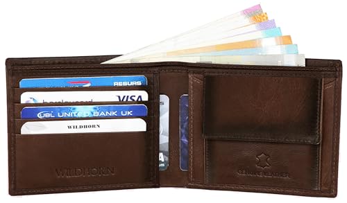 WildHorn Rfid Protected Leather Wallets For Men I 3 Card Slots I 2 Secret Card Slots I 1 Coin Pocket & 2 Currency Compartments, Brown 3 41DBvbPuSDL