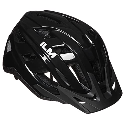 ILM Adult Bike Helmet Mountain & Road Bicycle Helmets for Men Women Cycling Helmet Model B2-17 (Gloss Black