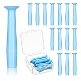15 Pcs Hard Contact Lens Remover Tool Blue Scleral Lenses Hard Eye Contact Remover with Storage Box, Contact Plunger Suction Cup Lens Inserter Tools for Hard/RGP Lenses