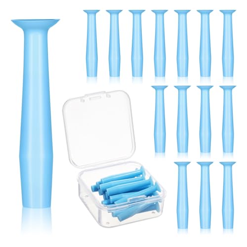 15 Pcs Hard Contact Lens Remover Tool Blue Scleral Lenses Hard Eye Contact Remover with Storage Box, Contact Plunger Suction Cup Lens Inserter Tools for Hard/RGP Lenses