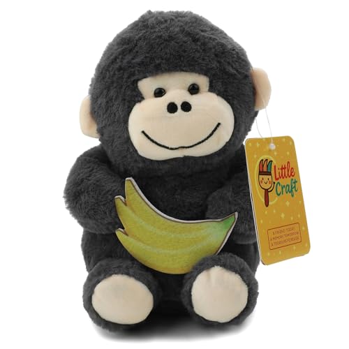 Image of Soft Grey Monkey Plush Toy 30CM | Cute Stuffed Soft Toy for Kids, Babies & Toddlers | Hug-Friendly Stuffed Animal, Soft & Washable Teddy Monkey